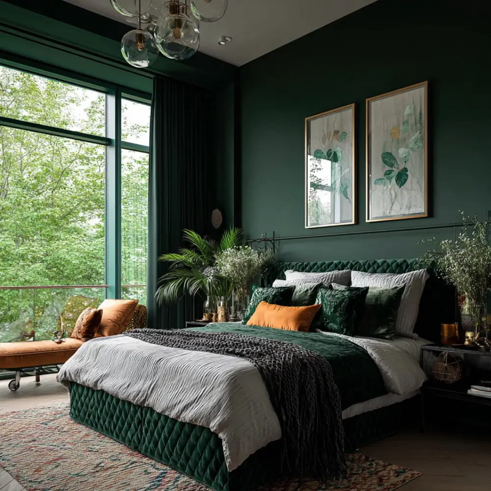 Modern-Glam-Green-Velvet-and-Metallic-Accents