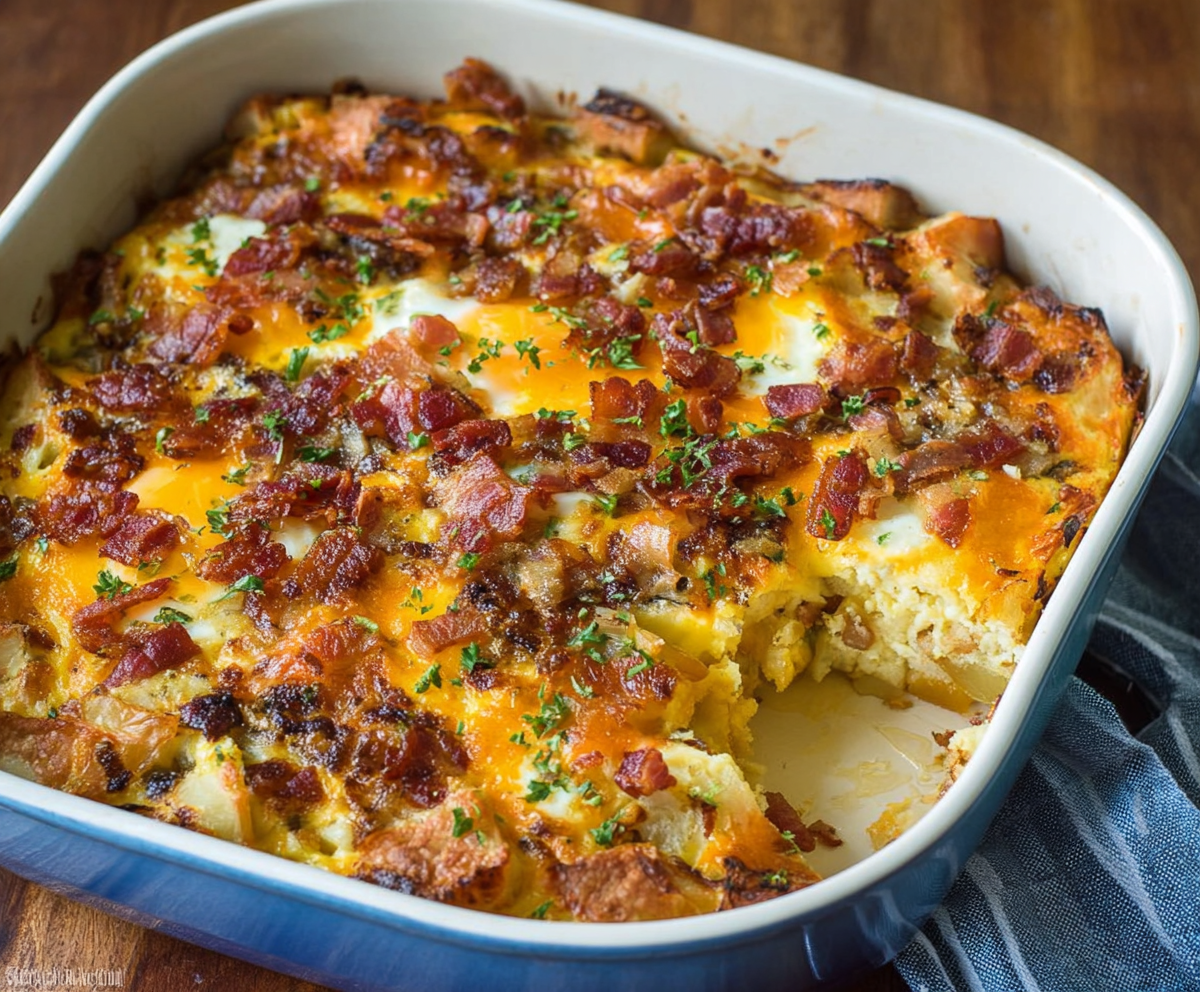 Easy Bacon Potato Egg Casserole