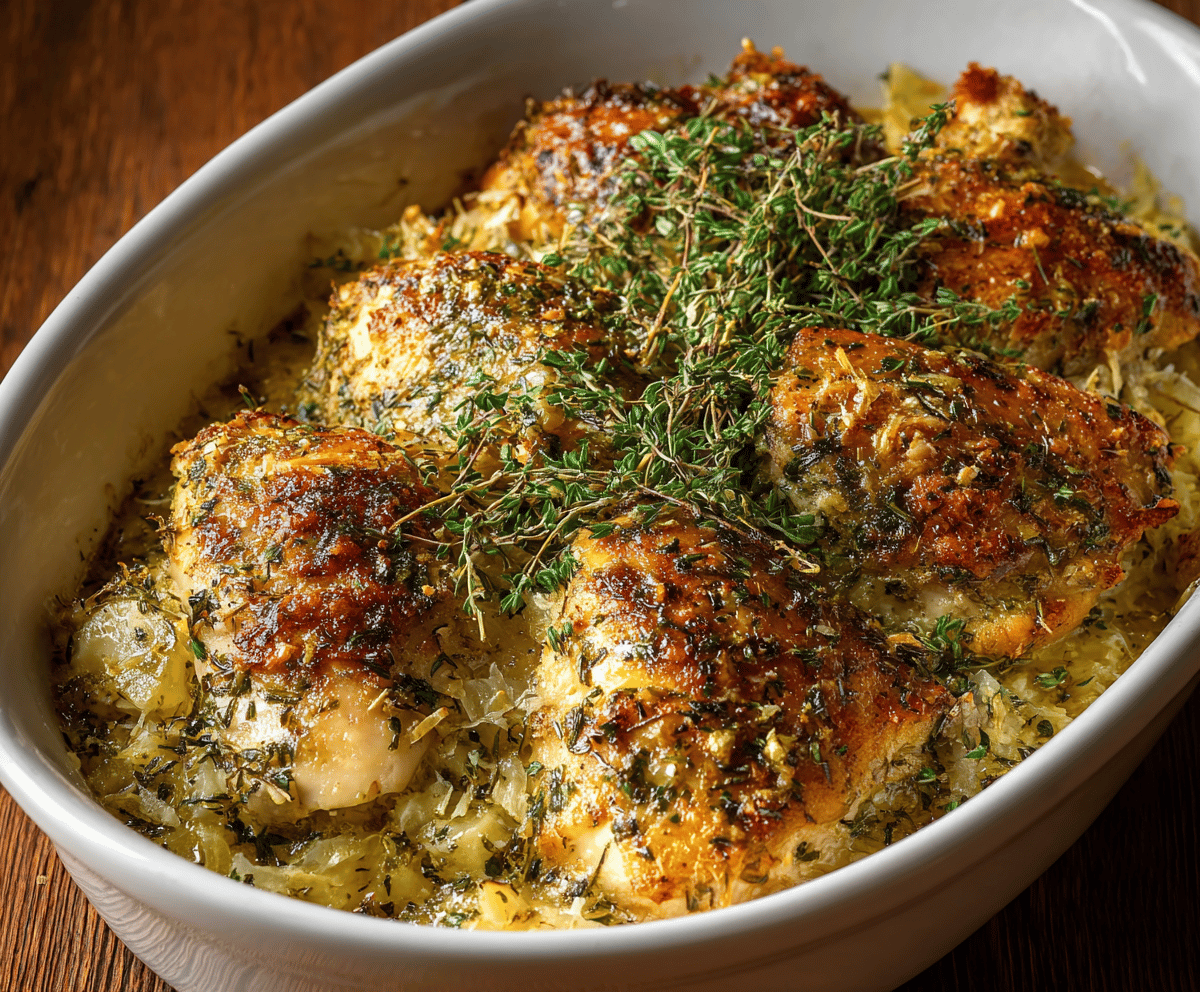 Easy Baked Herb Chicken Casserole