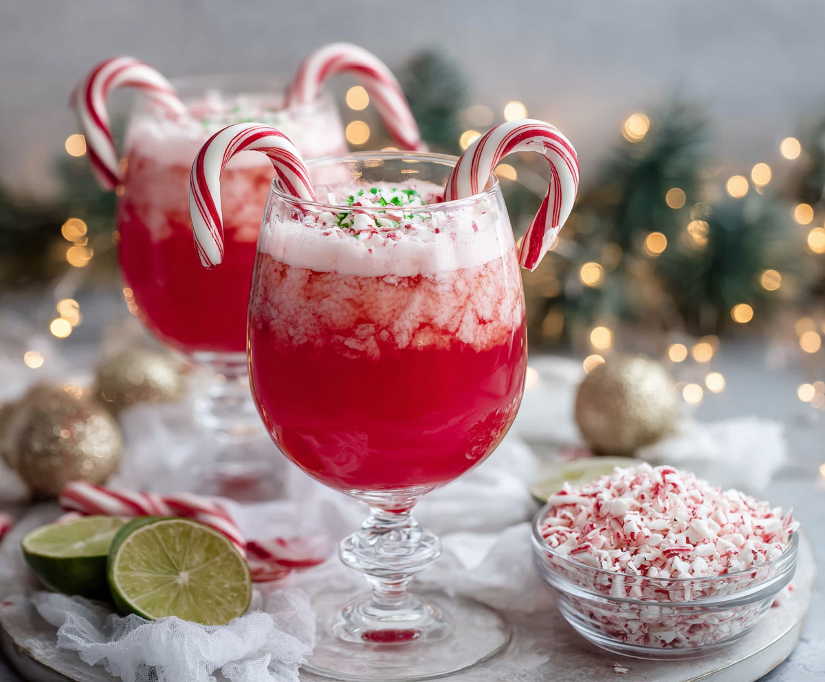 Festive Candy Cane Mocktail Recipe