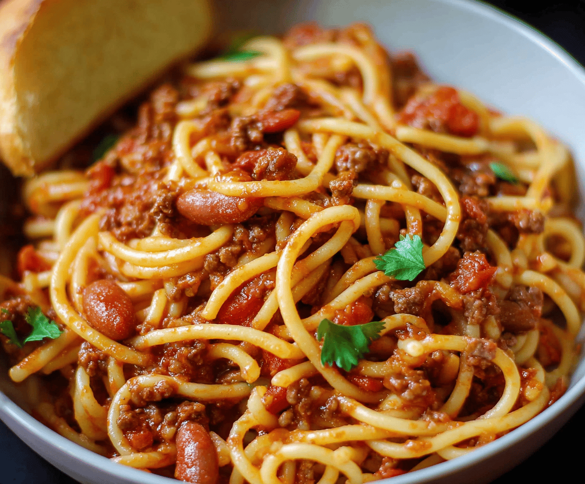 Easy Chili Spaghetti Recipe