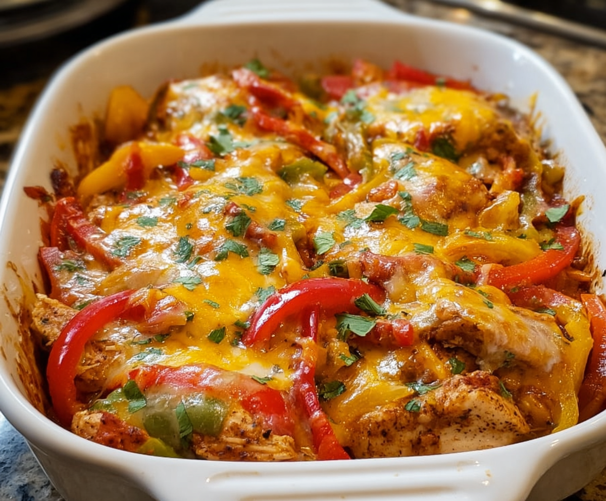 Easy Fajita Chicken Casserole