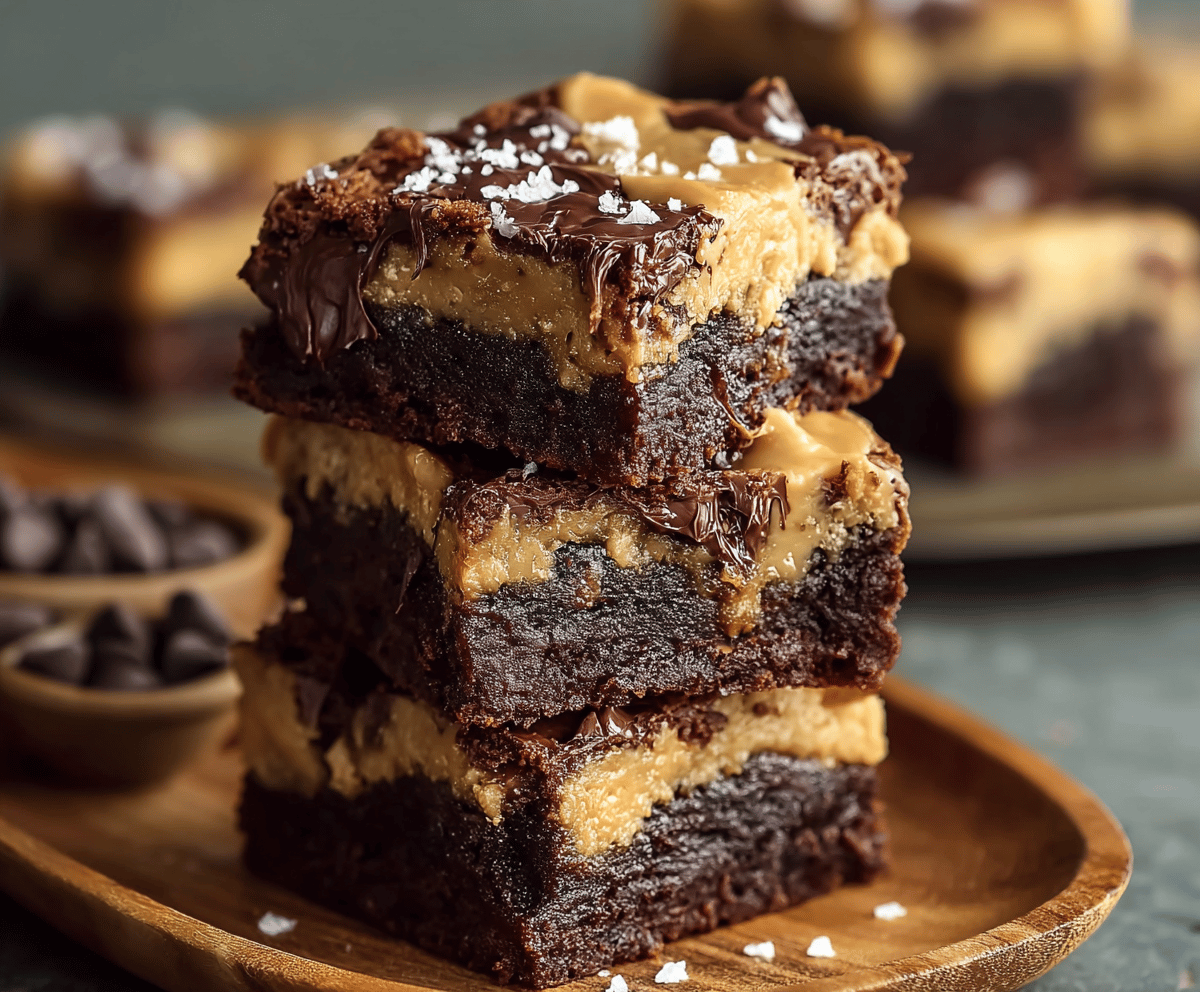 Best Gooey Cookie Dough Brownie Bars