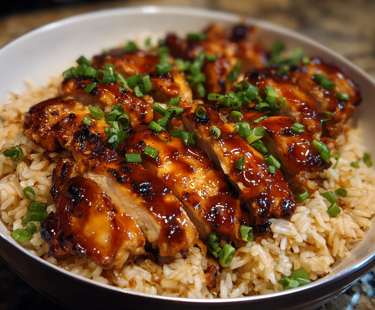 Easy Honey BBQ Chicken & Rice