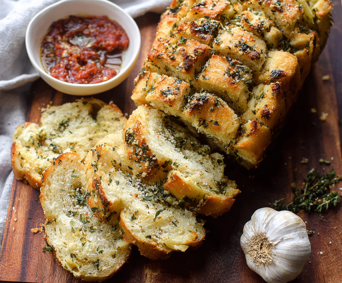 Easy Parmesan Garlic Pull-Apart Bread