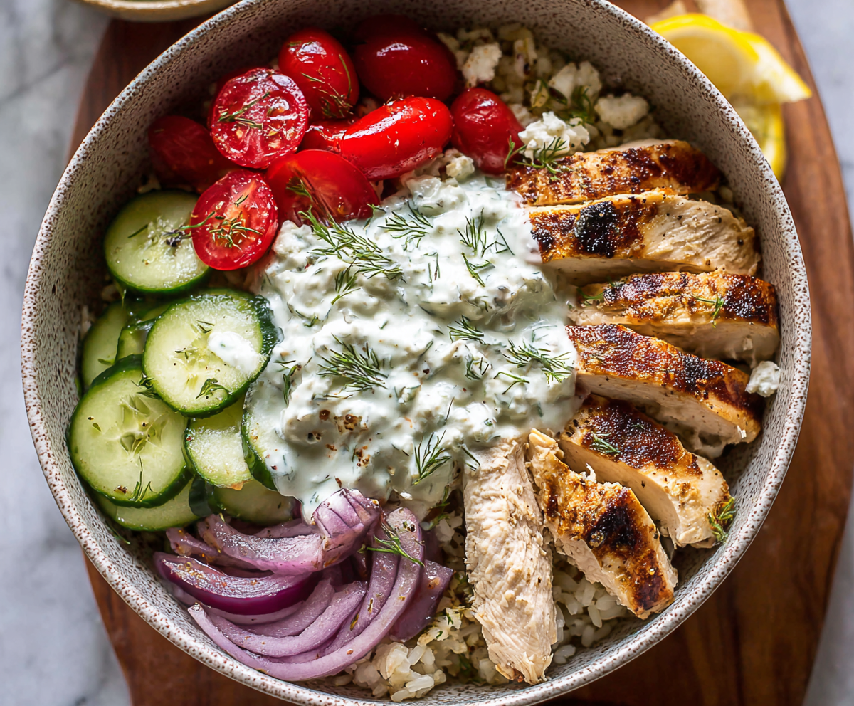 Easy Chicken Tzatziki Bowl Recipe