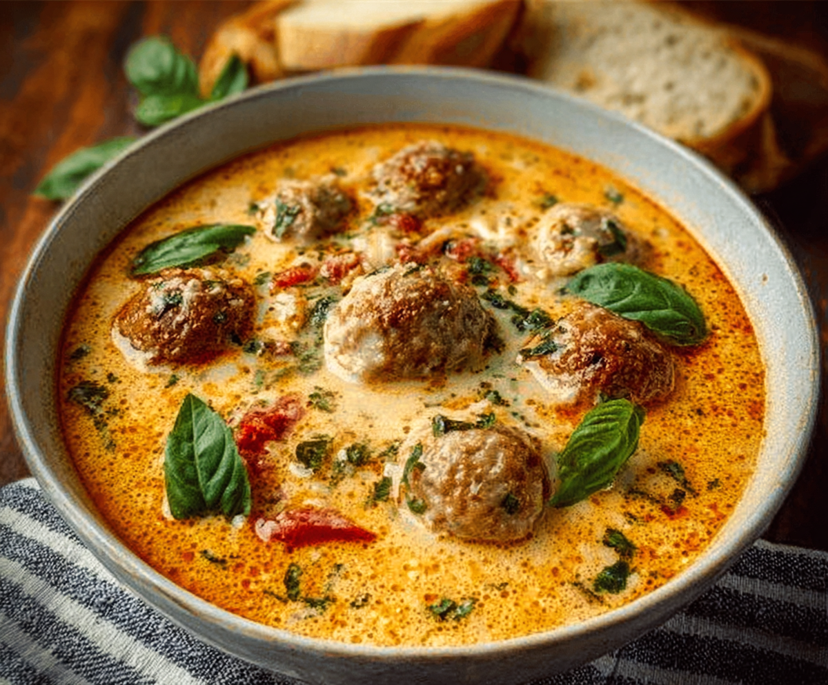 Creamy Italian Meatball Soup Recipe