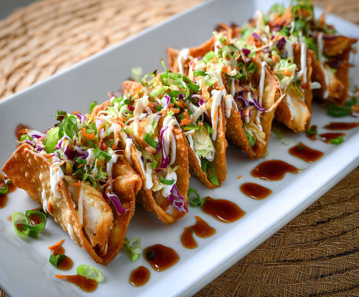 Crispy Chicken Wonton Tacos Recipe