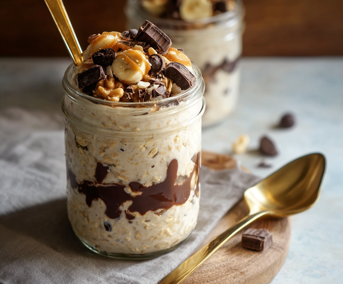 Easy Moose Tracks Overnight Oats