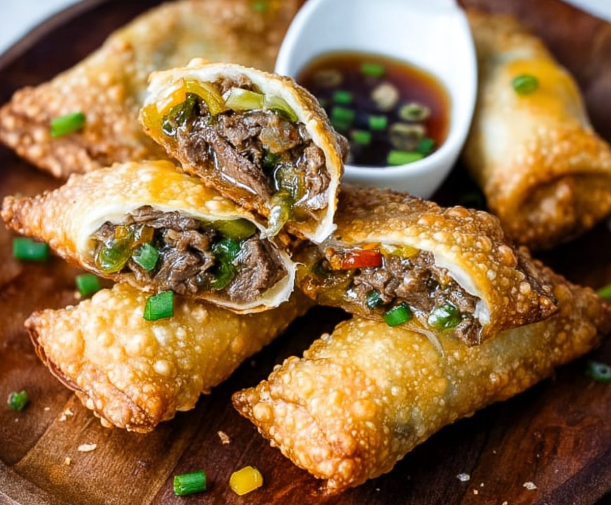 Crispy Philly Cheesesteak Egg Rolls