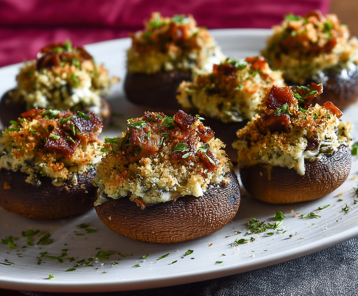 Easy Stuffed Mushroom Caps Recipe