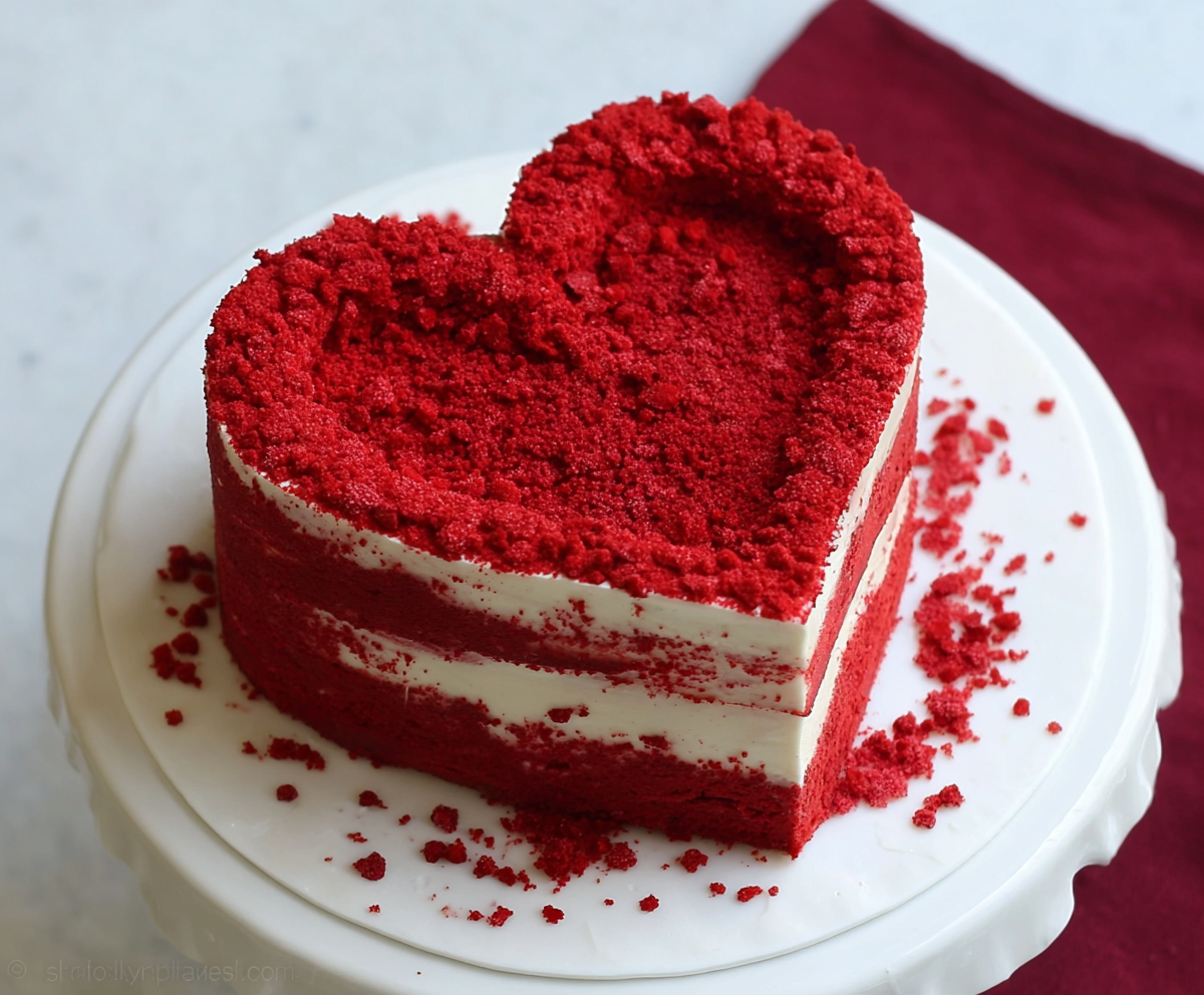 Heart Red Velvet Cake for Valentine’s