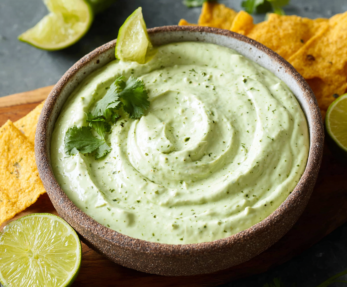 Easy Creamy Avocado Cilantro Lime Dip