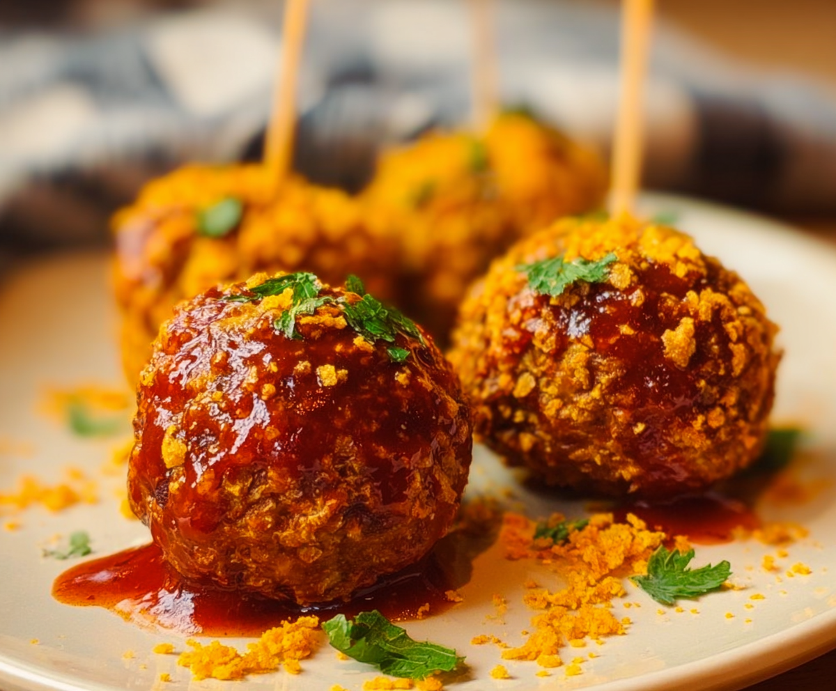 Easy Dorito Meatballs for Game Day