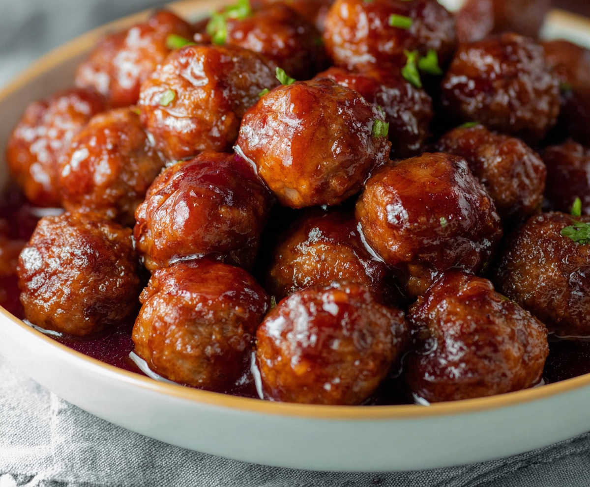 Easy Grape Jelly Meatballs Snack