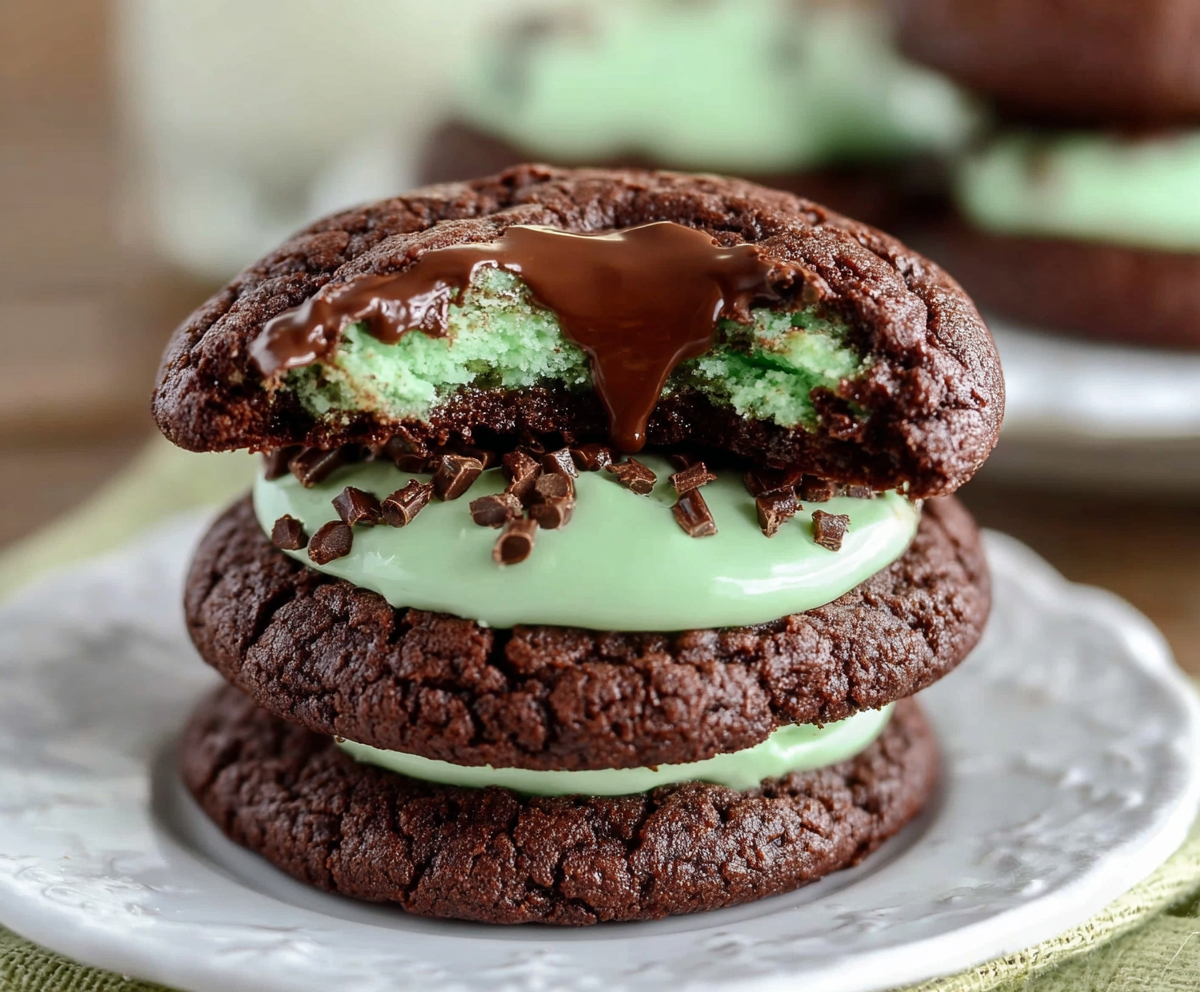 Easy Grasshopper Cake Mix Cookies