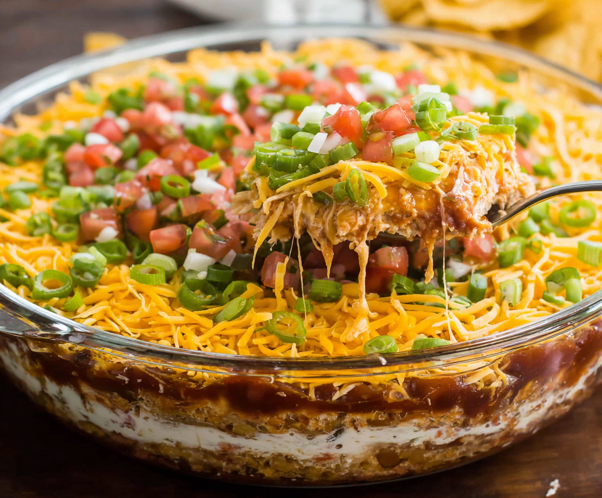 Easy Layered Nacho Dip Recipe