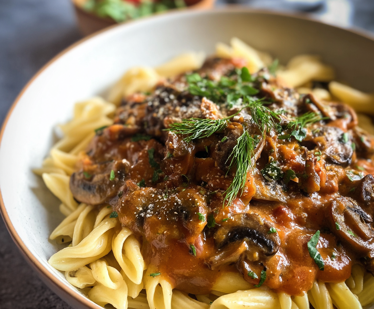 Creamy Mushroom Pasta Sauce Recipe