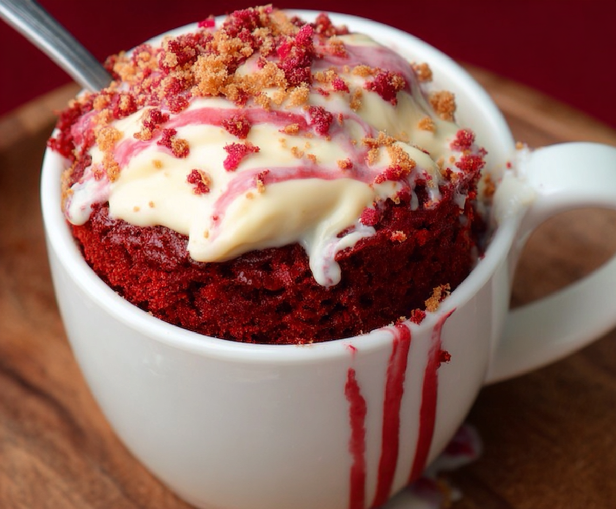Easy Red Velvet Mug Cake Recipe