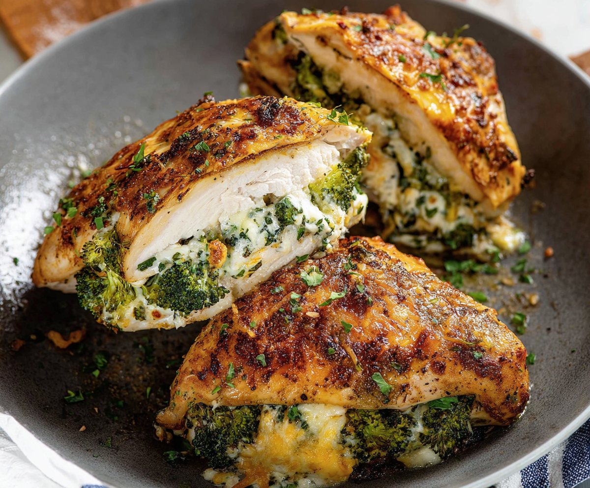 Easy Broccoli Stuffed Chicken Breast