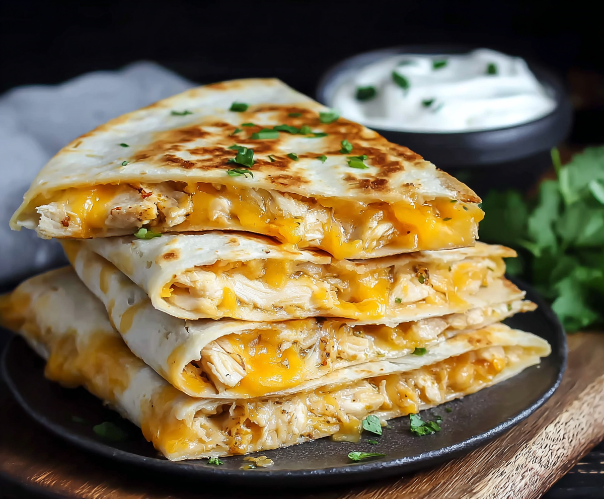 Easy Cheesy Chicken Quesadillas