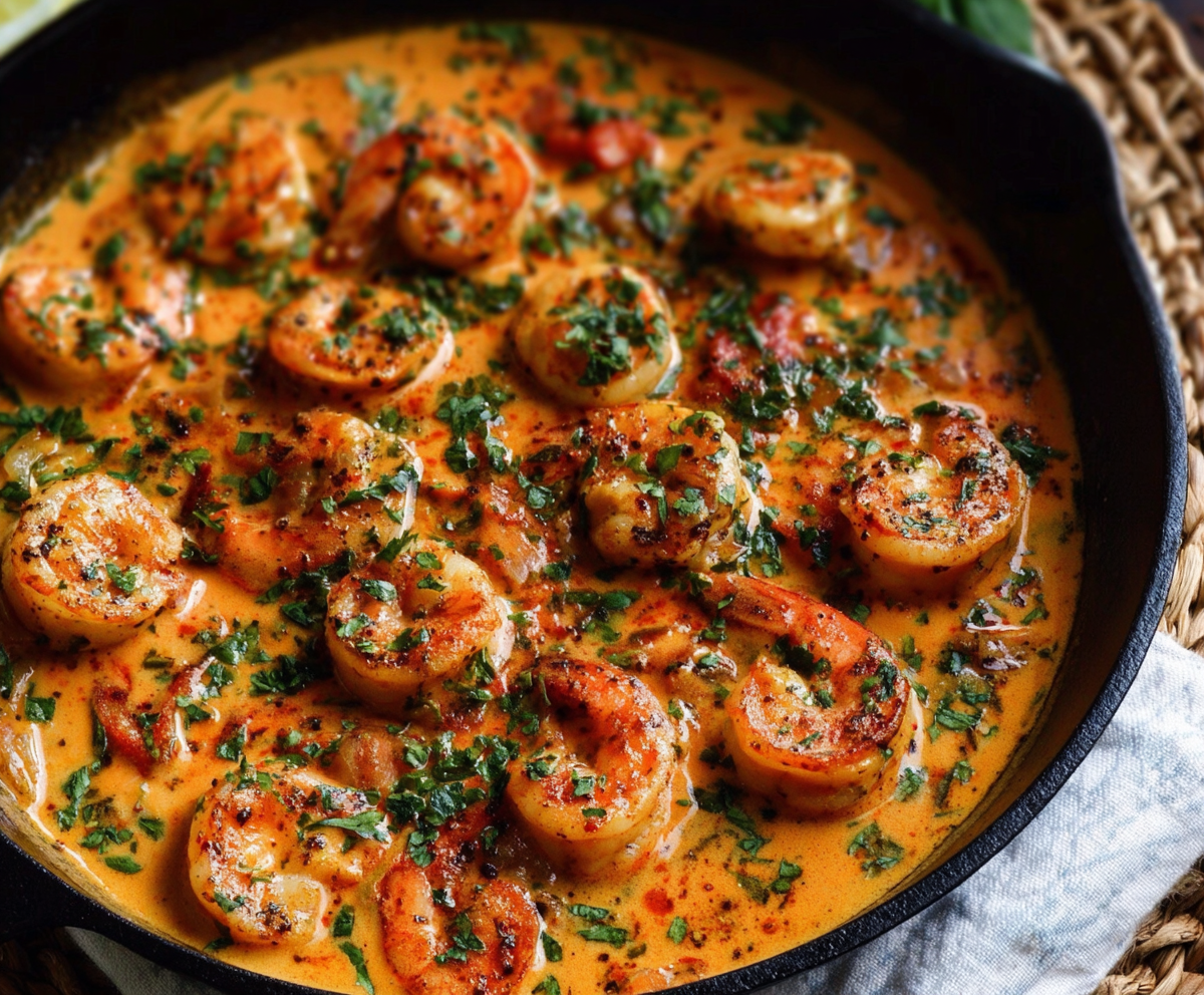 Creamy Garlic Paprika Shrimp Skillet