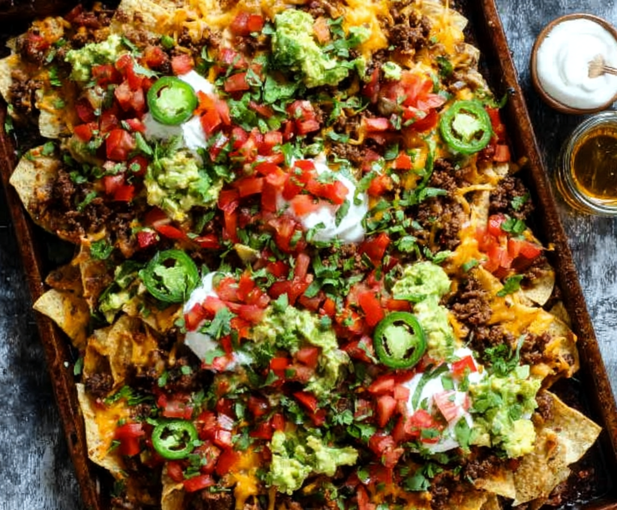 Easy Loaded Sheet Pan Nachos
