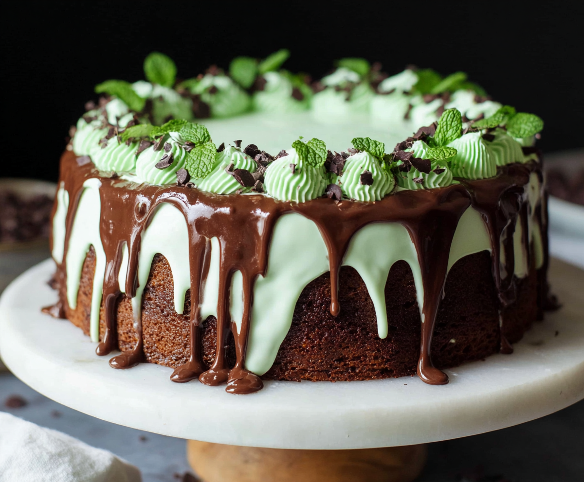 Easy Mint Chocolate Chip Cake Recipe