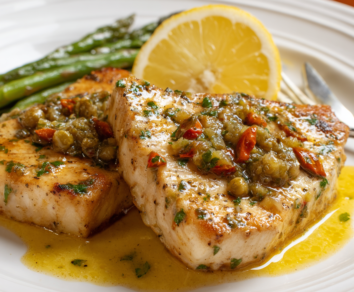 Easy Oven-Baked Swordfish with Lemon Butter