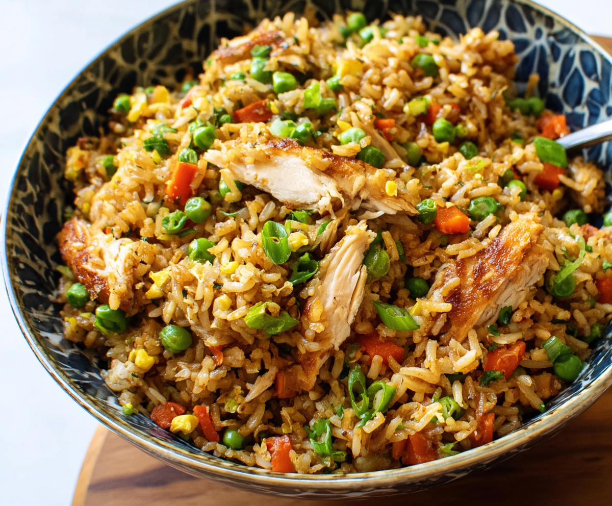 Easy Rotisserie Chicken Fried Rice