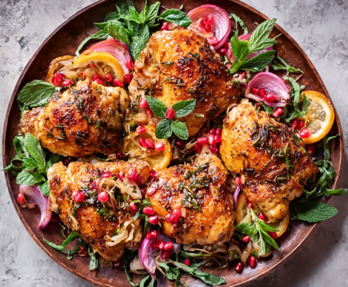 Easy Sheet-Pan Pomegranate Chicken