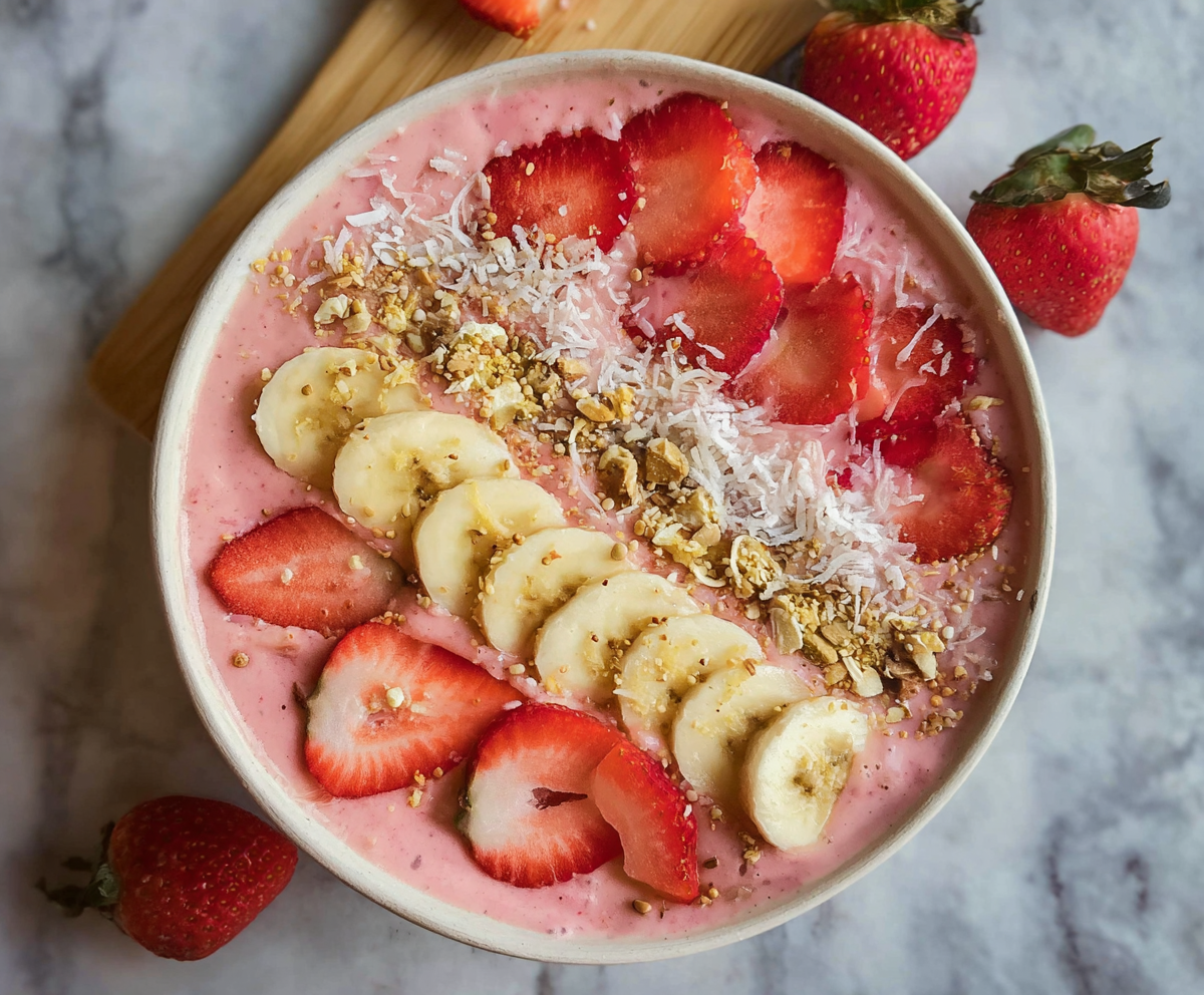 Easy Strawberry Banana Smoothie Bowl