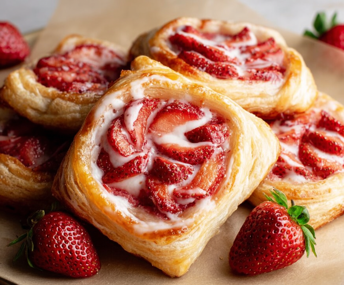 Strawberry Cream Cheese Danishes Recipe