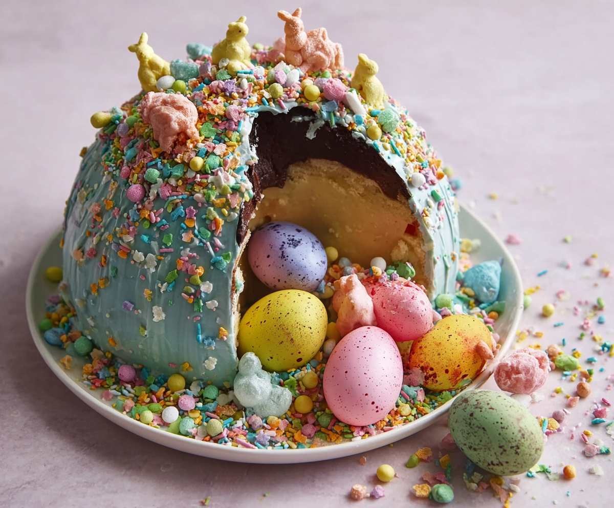 Epic Easter Egg Smash Cake Recipe
