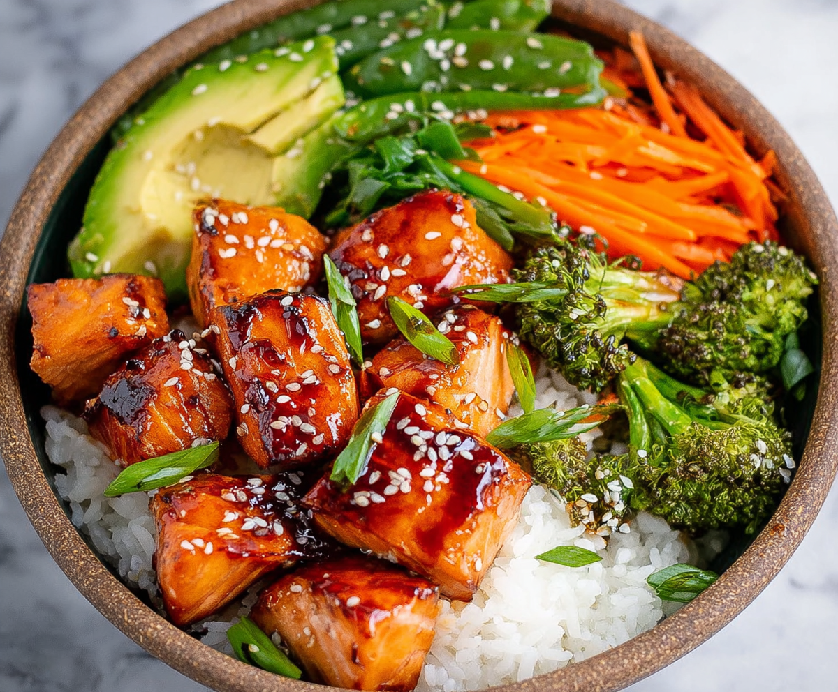 Easy Teriyaki Salmon Bowls