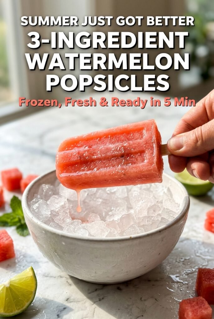 3-Ingredient Watermelon Popsicles