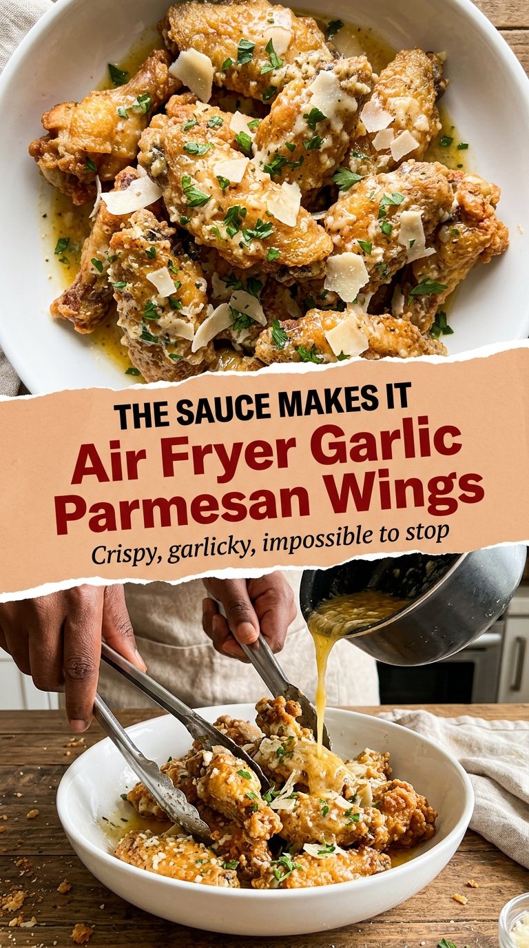 Air fryer garlic parmesan chicken wings
