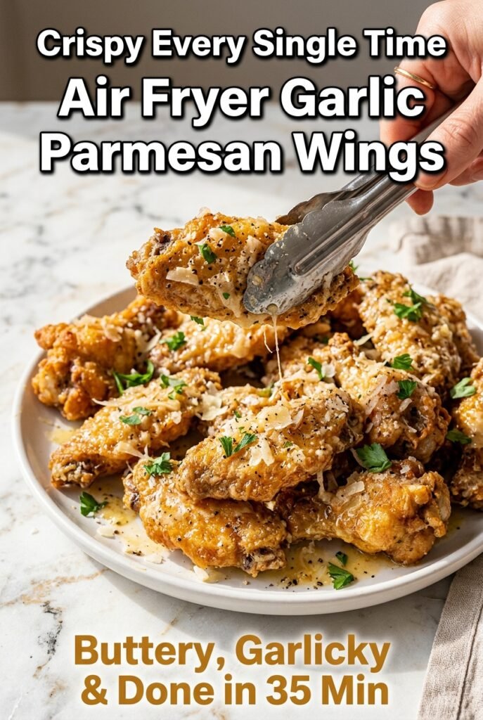 Air Fryer Garlic Parmesan Chicken Wings