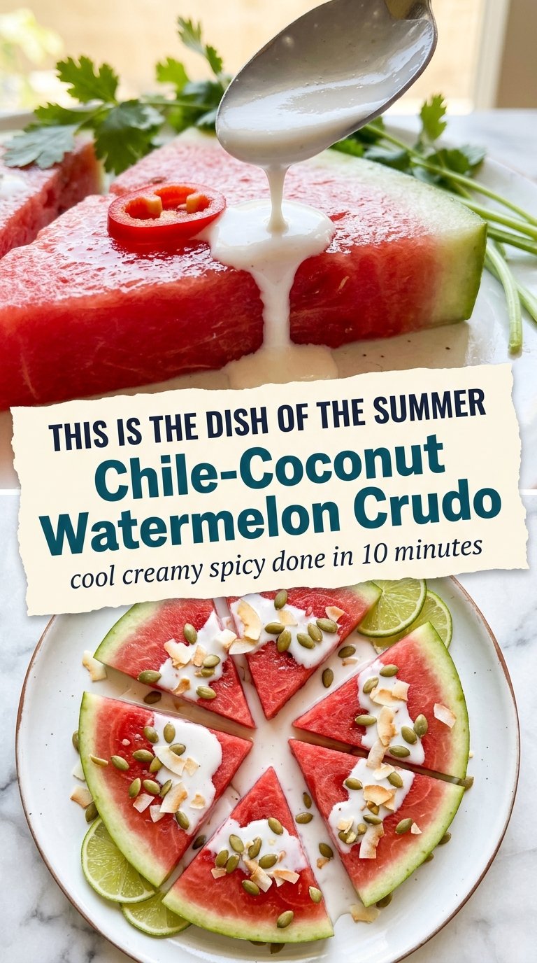 Chile-Coconut Watermelon Crudo bright chilled spicy