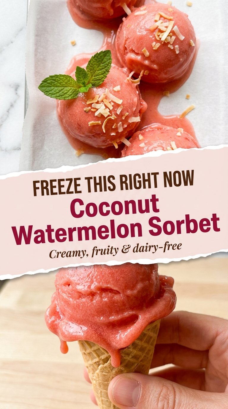 Coconut Watermelon Sorbet