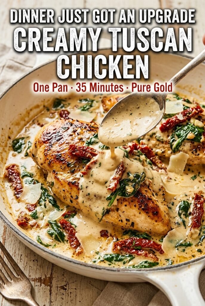 Creamy Tuscan Chicken with Sun-Dried Tomatoes