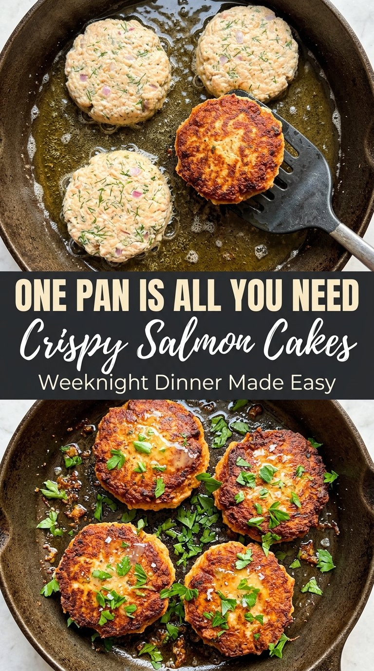 Crispy Canned Salmon Cakes lemony crispy tender