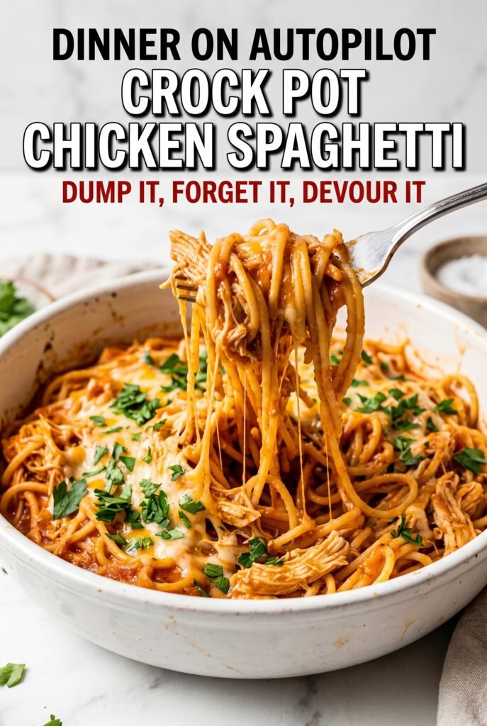 Crock Pot Chicken Spaghetti