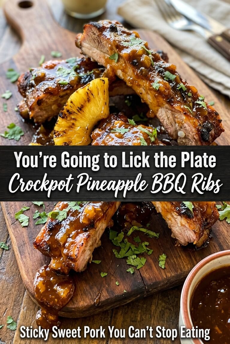 Crockpot Pineapple BBQ Ribs