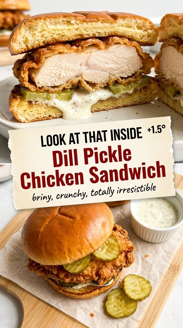 Dill Pickle Chicken Sandwich crispy tangy juicy