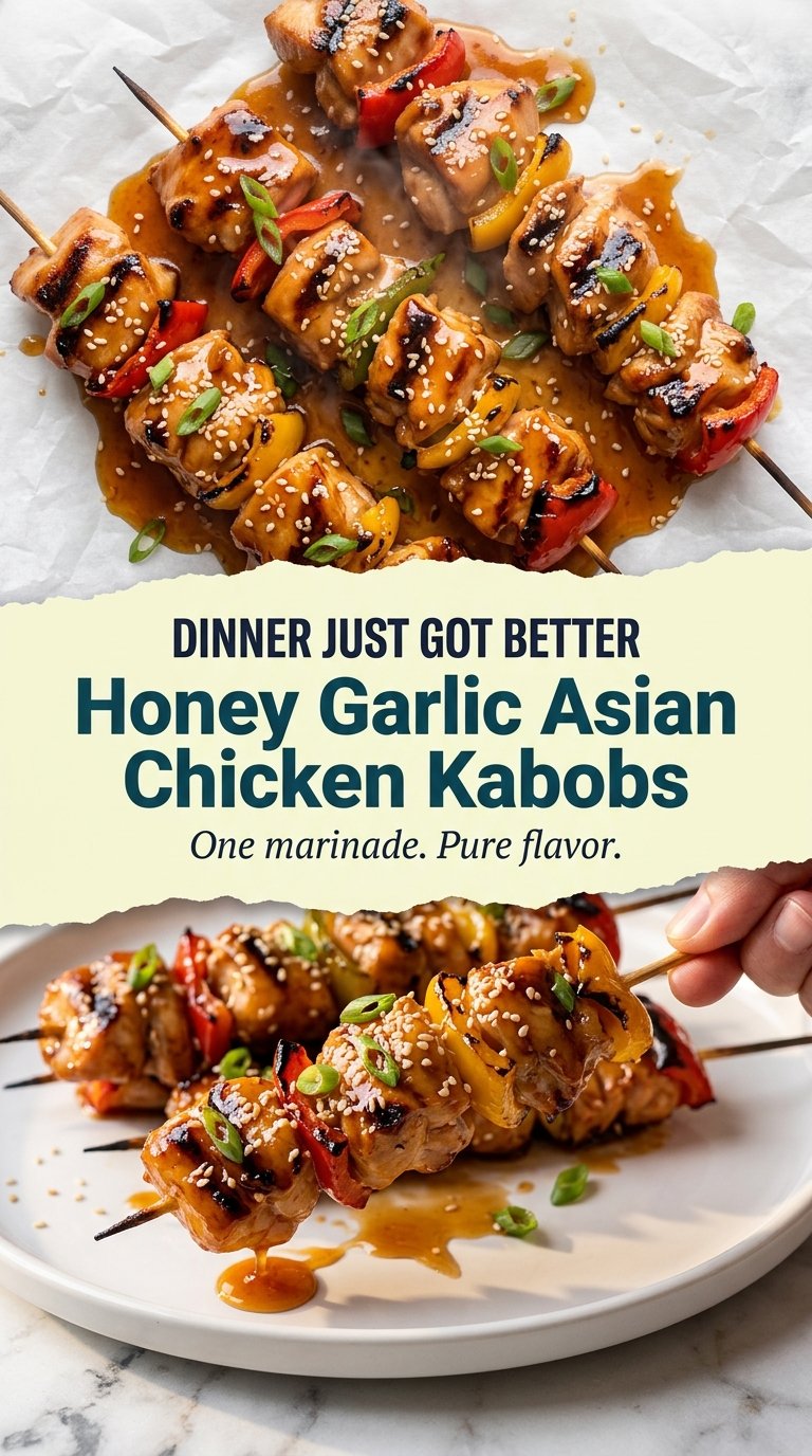 Honey Garlic Asian Chicken Kabobs