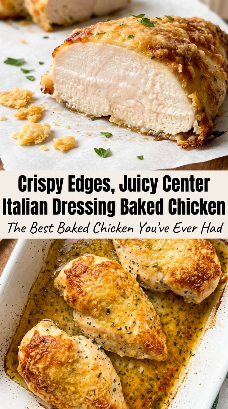 Italian dressing baked chicken juicy golden
