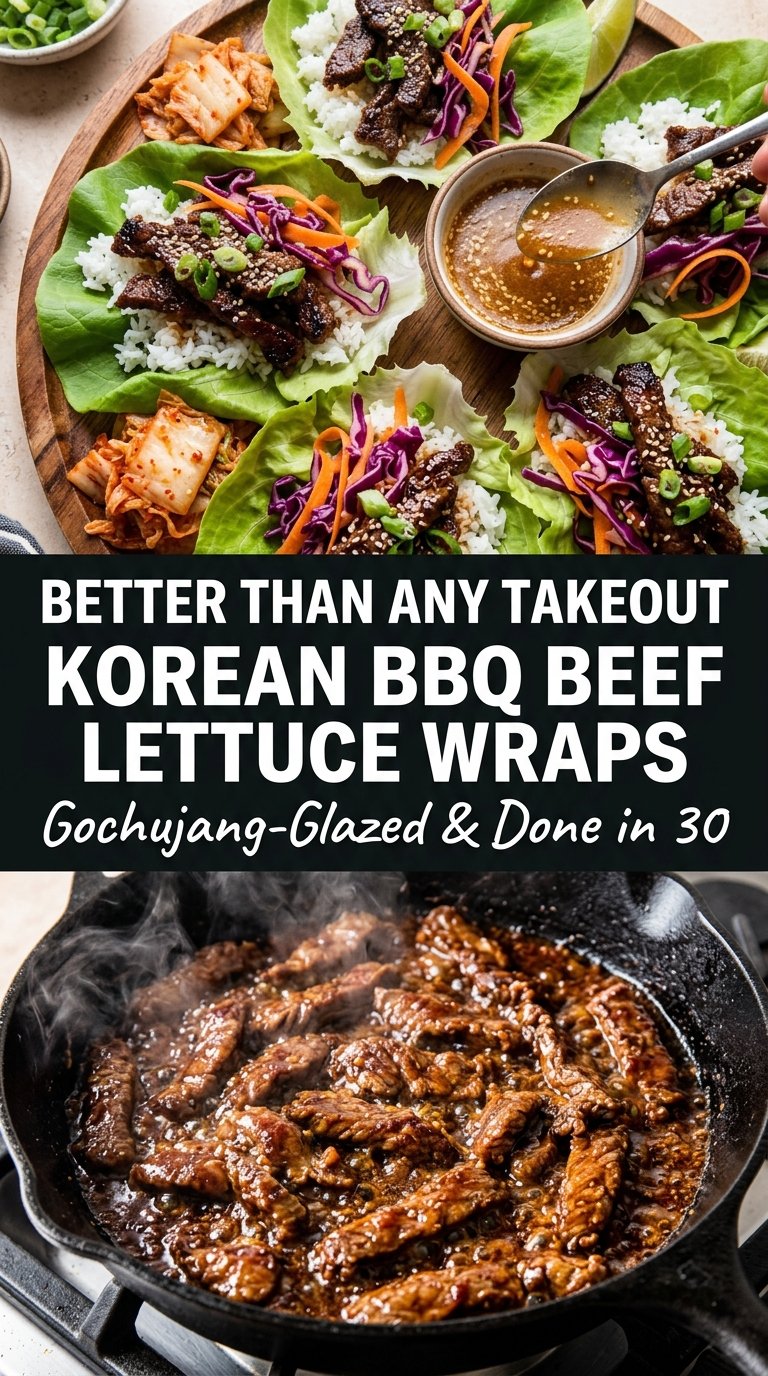 Korean BBQ Beef Lettuce Wraps caramelized spicy fresh