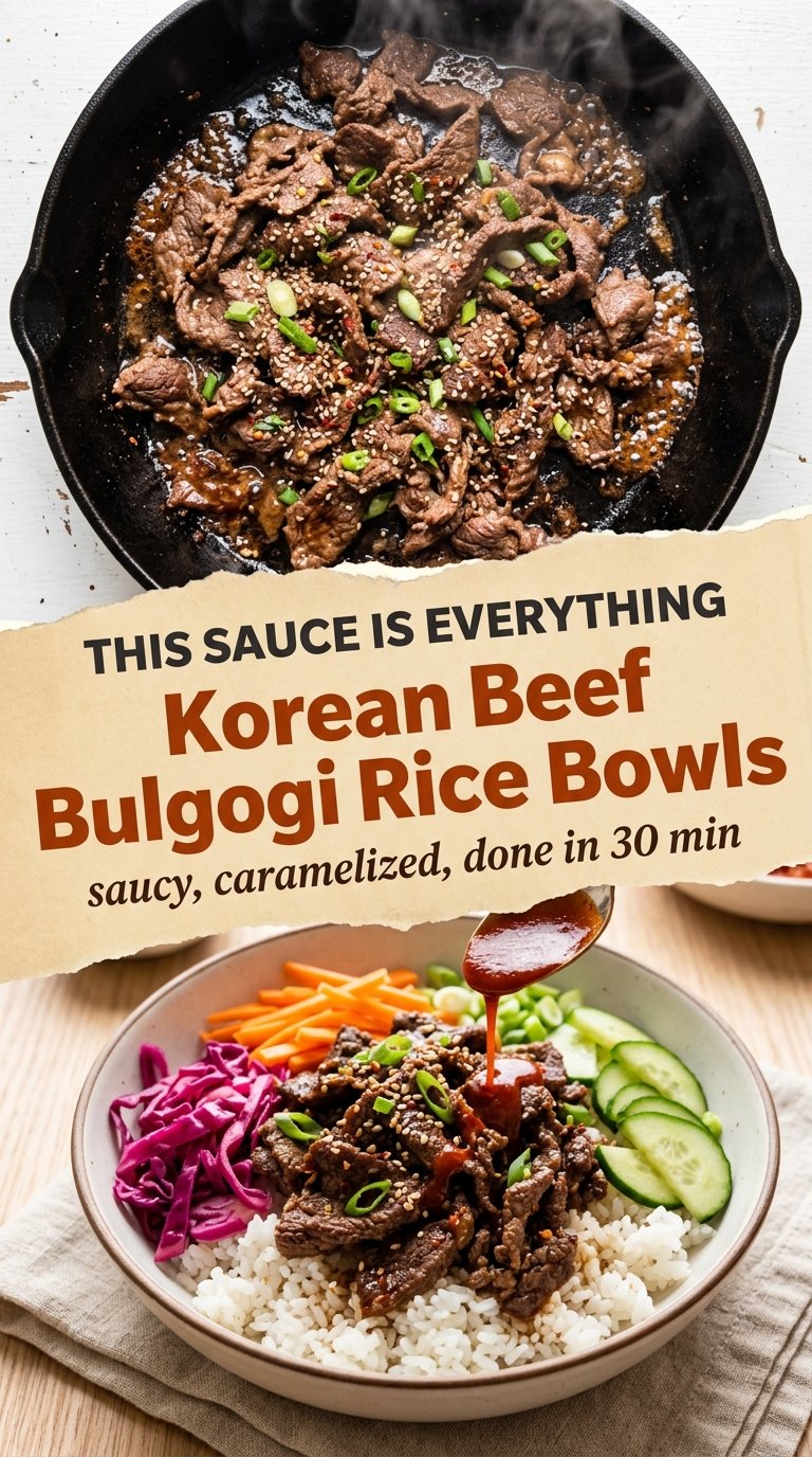 Korean beef bulgogi rice bowls