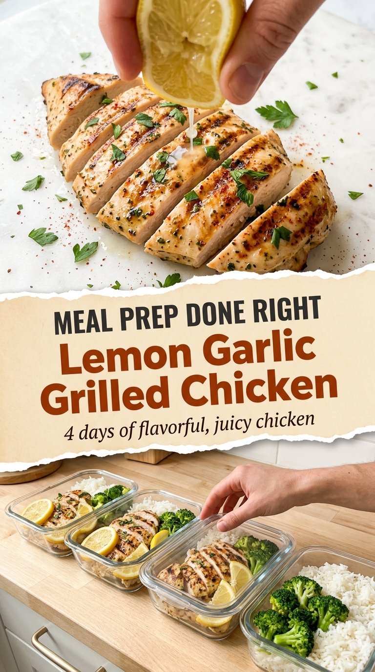 Lemon garlic grilled chicken breast